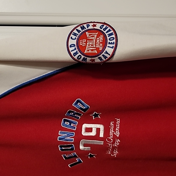 Everlast Heritage Sugar Ray Leonard Bomber Jacket 1979 World Champion Red Sz L - Picture 8 of 15